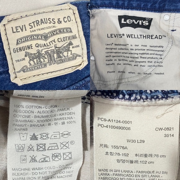Levi’s Big E Wellthread 70’s High Straight Organic Denim Jeans - Picture 9 of 14